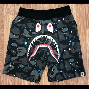 Bape Galaxy Shark Shorts